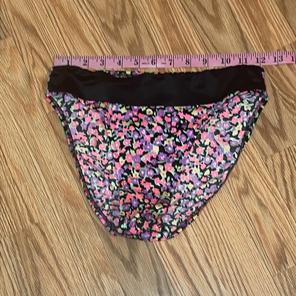 90s Bikini, Bandeau Top, High Rise Bottoms, Bright Floral, Small - Picture 5 of 7